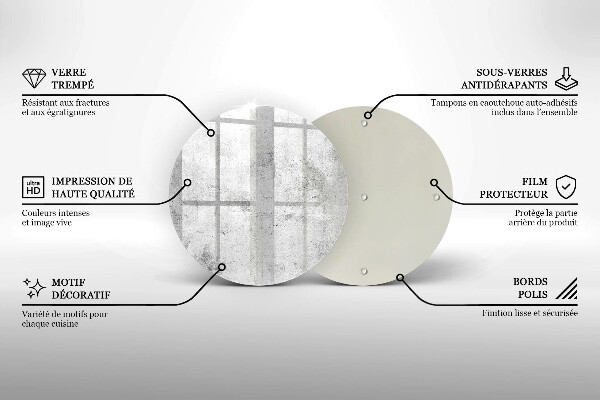 Üveg vágódeszka Beton textúra