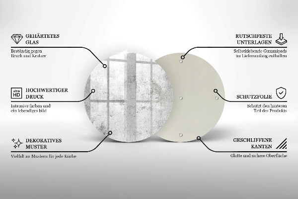 Üveg vágódeszka Beton textúra