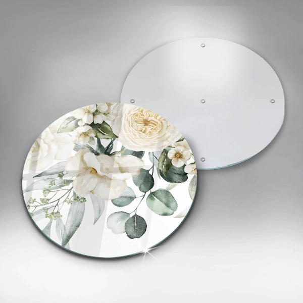 Üveg vágódeszka Akvarell virágok