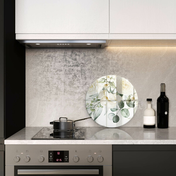 Üveg vágódeszka Akvarell virágok