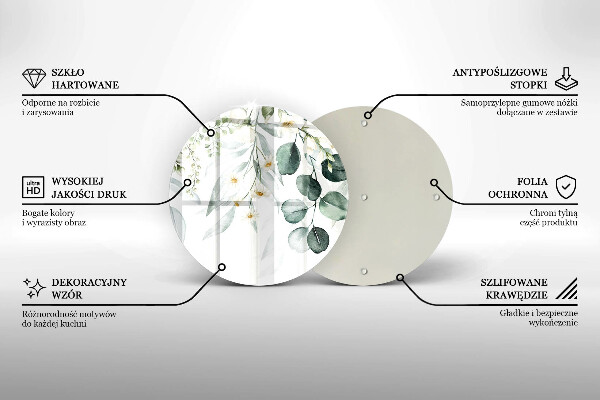 Üveg vágódeszka Akvarell növények