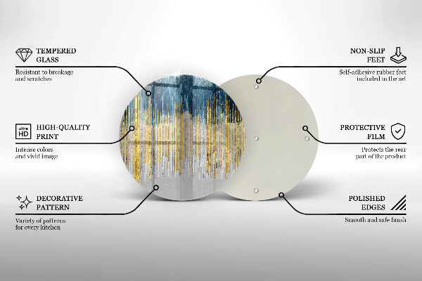 Üveg vágódeszka Tervezői absztrakció