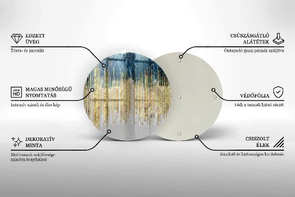 Üveg vágódeszka Tervezői absztrakció