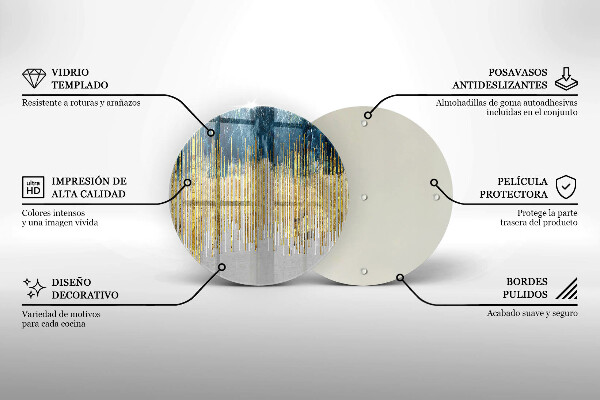 Üveg vágódeszka Tervezői absztrakció