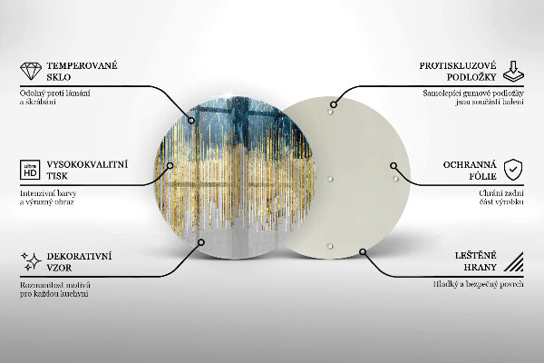 Üveg vágódeszka Tervezői absztrakció