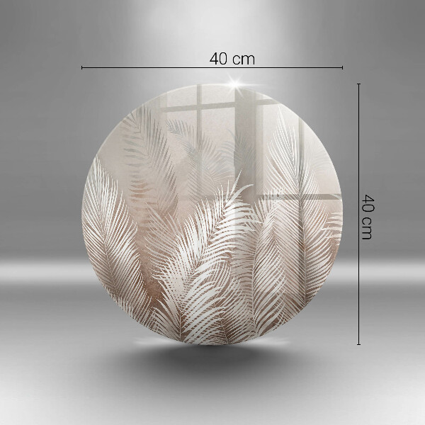 Üveg vágódeszka Boho növényzet levelei