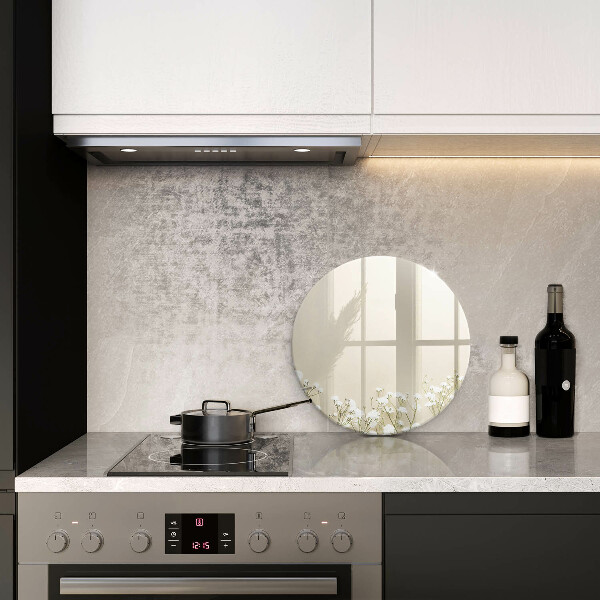 Üveg vágódeszka Gipsz boho virágok