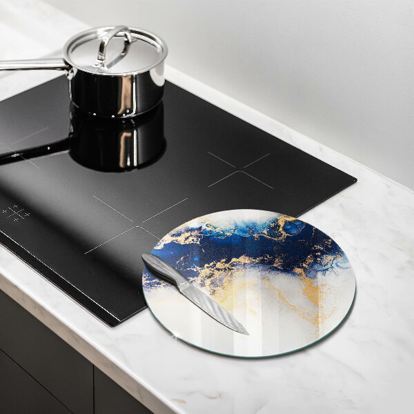 Üveg vágódeszka Absztrakció kékkel