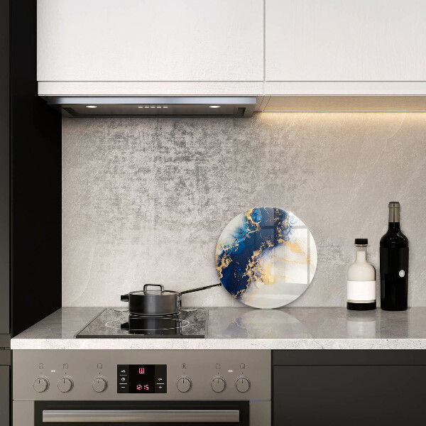 Üveg vágódeszka Absztrakció kékkel