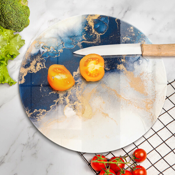 Üveg vágódeszka Absztrakció kékkel