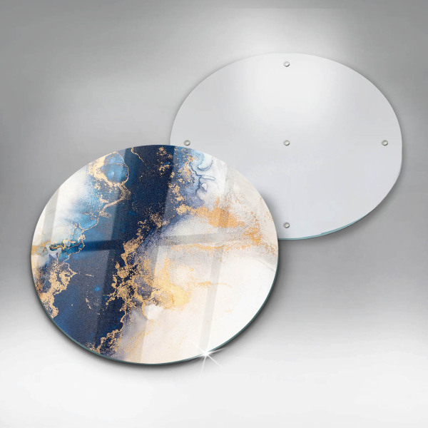 Üveg vágódeszka Absztrakció kékkel