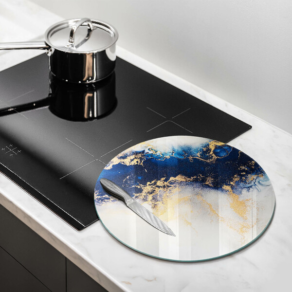 Üveg vágódeszka Absztrakció kékkel