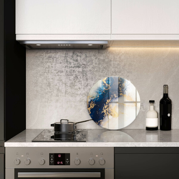 Üveg vágódeszka Absztrakció kékkel