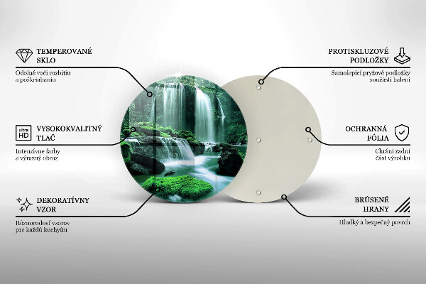 Üveg vágódeszka Vad vízesés a dzsungelben