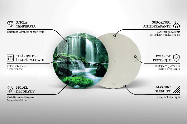 Üveg vágódeszka Vad vízesés a dzsungelben