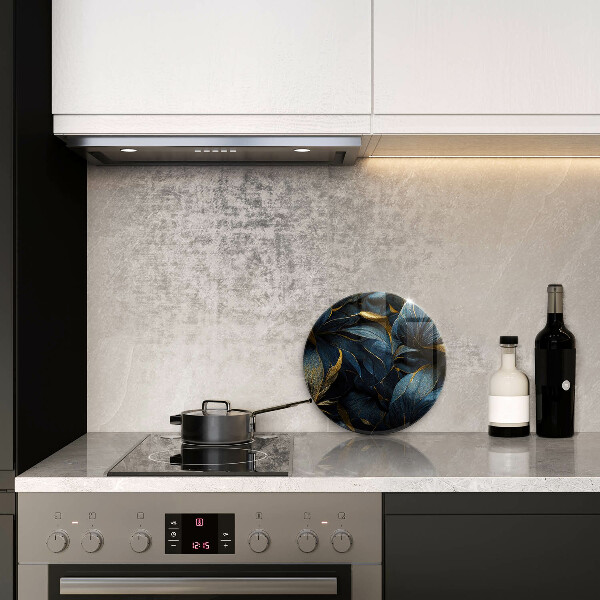 Üveg vágódeszka Dekoratív levelek arannyal