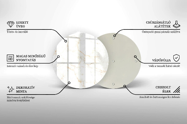 Üveg vágódeszka Elegáns márvány kő
