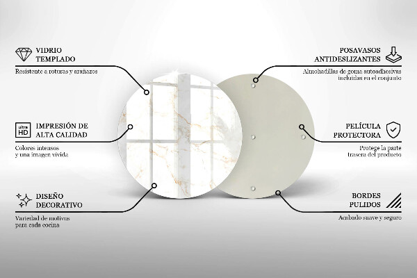 Üveg vágódeszka Elegáns márvány kő