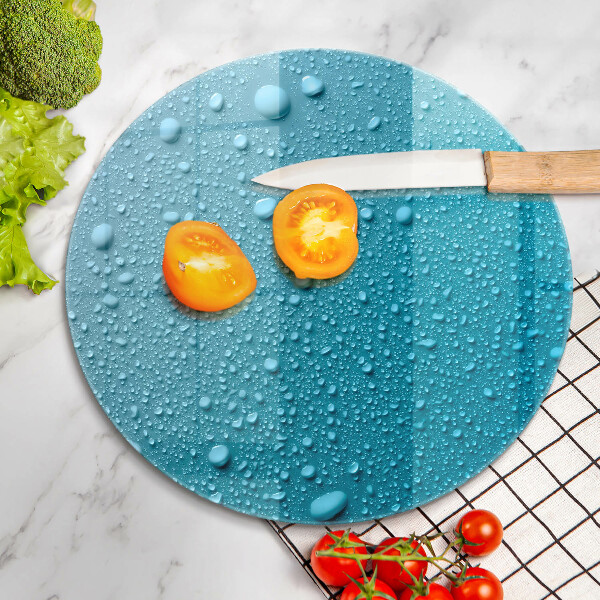 Üveg vágódeszka Vízcseppek