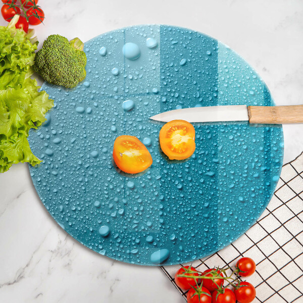 Üveg vágódeszka Vízcseppek