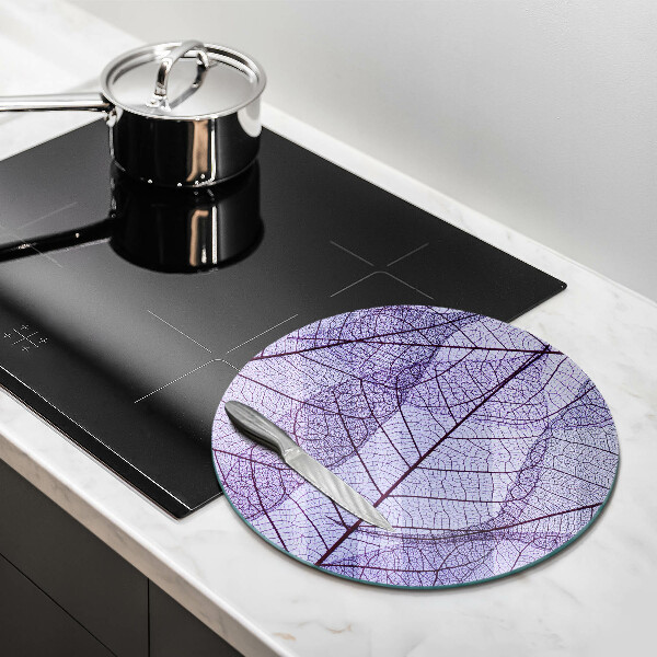 Üveg vágódeszka Levelek erekkel