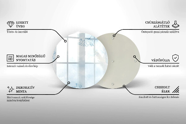 Üveg vágódeszka Finom háttér