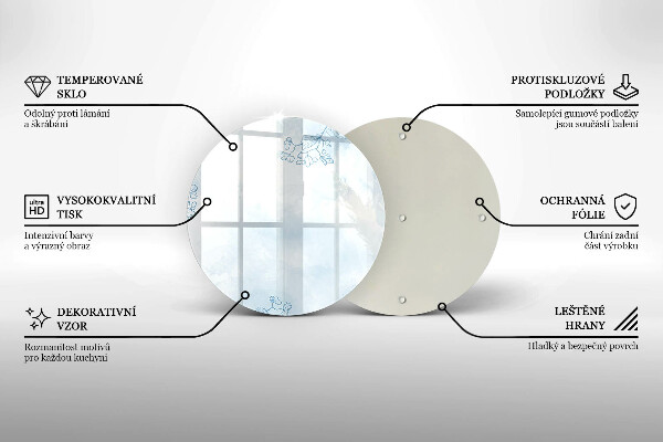Üveg vágódeszka Finom háttér