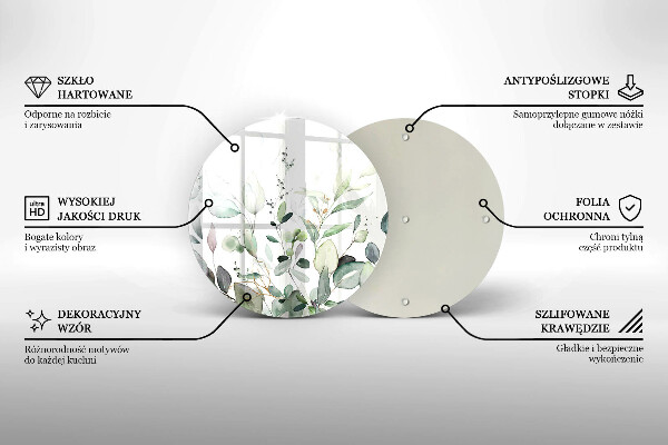 Üveg vágódeszka Akvarell növények