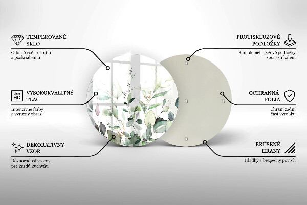 Üveg vágódeszka Akvarell növények