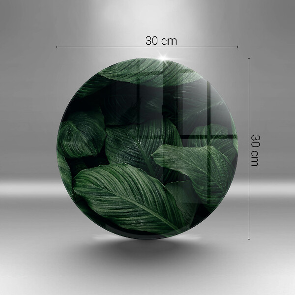 Üveg vágódeszka Sötét levelek