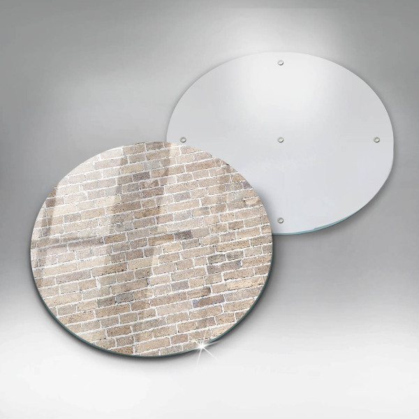 Üveg vágódeszka Világos téglafal