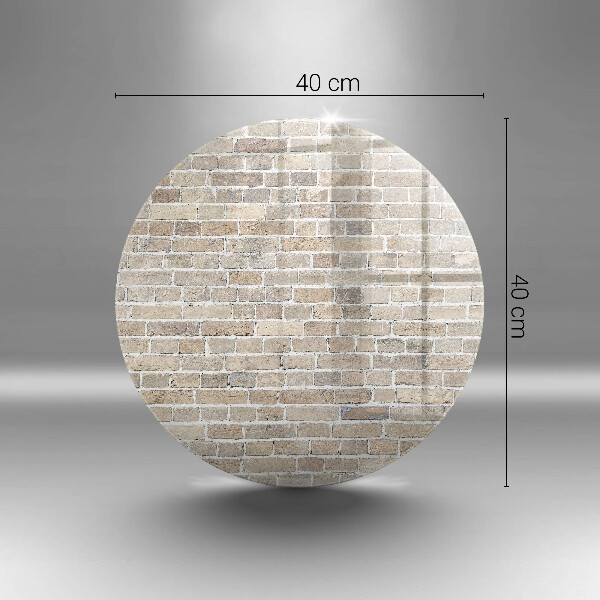 Üveg vágódeszka Világos téglafal