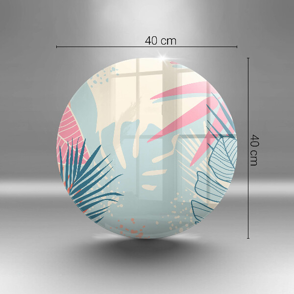 Üveg vágódeszka Pasztell levelek