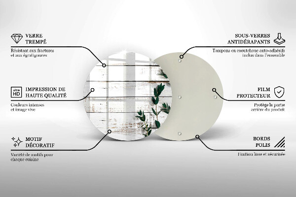 Üveg vágódeszka Régi táblák és levelek