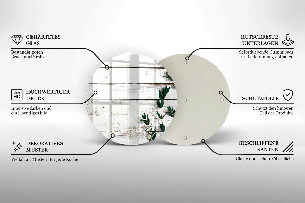 Üveg vágódeszka Régi táblák és levelek