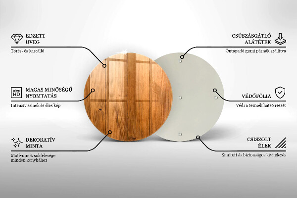 Üveg vágódeszka Fadeszkák