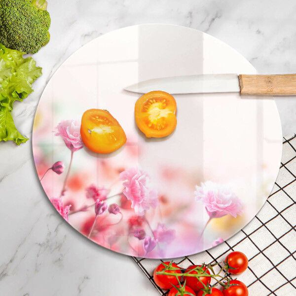 Üveg vágódeszka Virágos rét