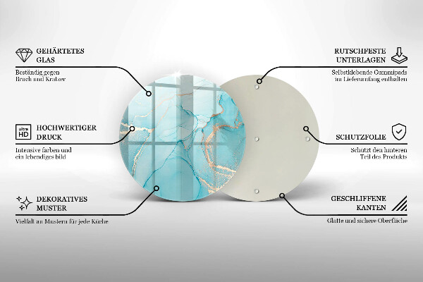 Üveg vágódeszka Kő absztrakció