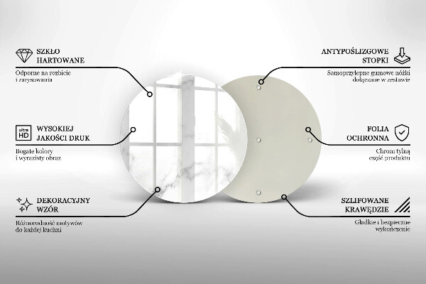 Üveg vágódeszka Modern márvány