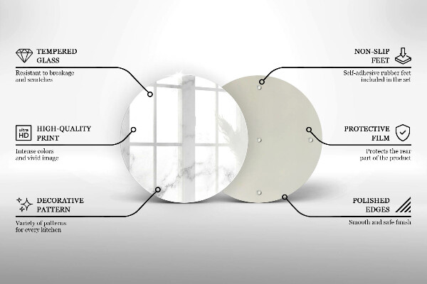 Üveg vágódeszka Modern márvány