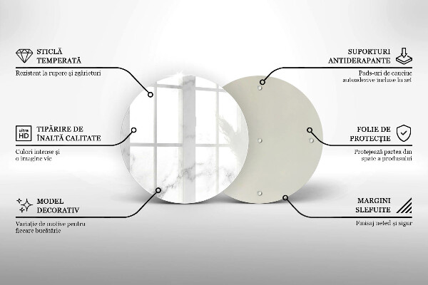 Üveg vágódeszka Modern márvány
