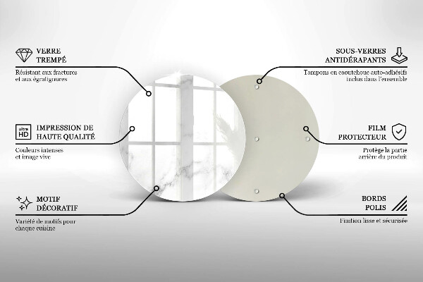 Üveg vágódeszka Modern márvány