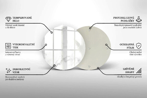 Üveg vágódeszka Modern márvány