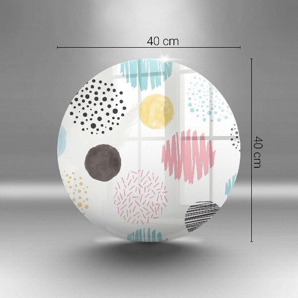 Üveg vágódeszka Festett formák