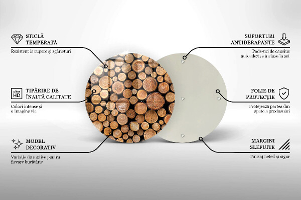 Üveg vágódeszka Fatörzsek