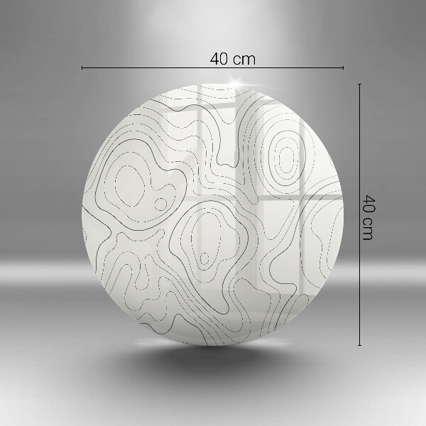 Üveg vágódeszka Line art design