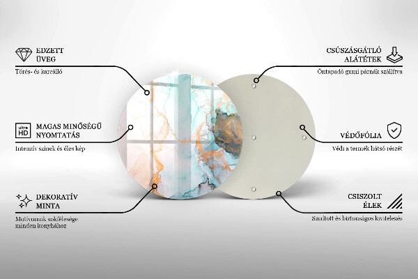 Üveg vágódeszka Márvány absztrakció