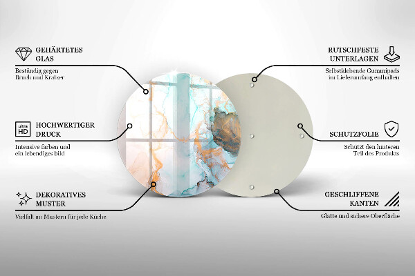 Üveg vágódeszka Márvány absztrakció