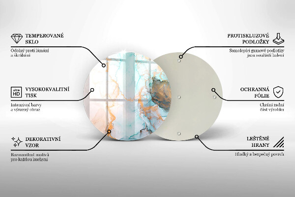 Üveg vágódeszka Márvány absztrakció