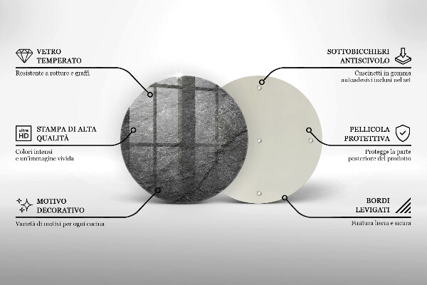 Üveg vágódeszka Kő textúra